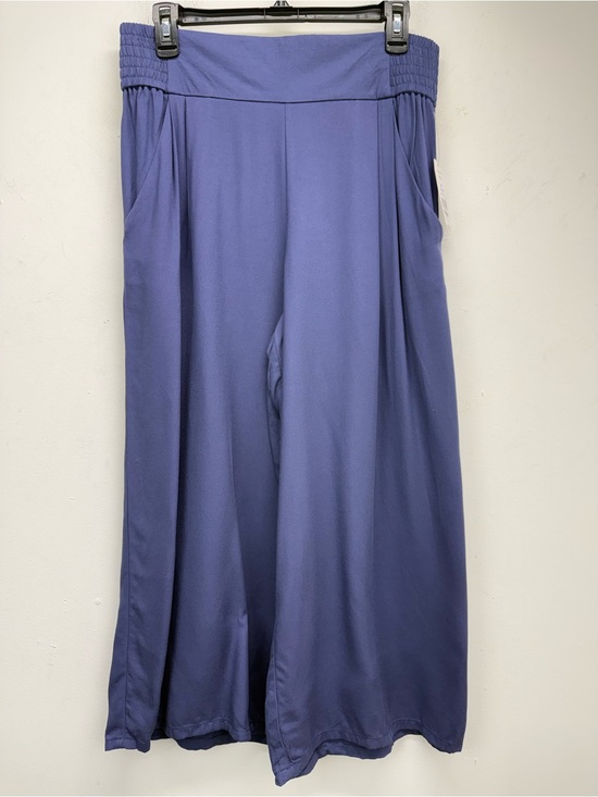 Time and Tru Pants - Time And Tru Sz Medium Women’s Blue Relaxed Fit Pull On Wide Leg Crop Pants NWT